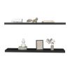 Floating Shelf Lyle, Living Room, Black - Black - Material
