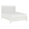 White High Gloss Finish Modern Queen Bed 1pc LED Light Headboard Faux Leather Upholstered Wooden Furniture - as Pic