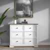 6 DrawersTall Dresser for Bedroom Vertical Storage Tower  Wood Top Closets - White
