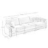 Family sofa set Deep Seat Sofa, Warm Sofa for Home Cinema and Living Room, One 2-Seater Sofa and One 3-Seater Sofa,Tan Corduroy - as Pic