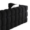 84.3 length ,35.83" deepth ,human body structure for USA people, marshmallow sofa,boucle sofa ,White color,3 seater - Black