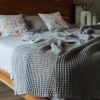 100% Cotton Waffle Weave Throw Blanket 50x70 inch Mineral Gray Color