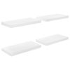 Floating Wall Shelves 4 pcs High Gloss White 19.7"x9.1"x1.5" MDF - White