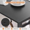 Modern Simple Style Wooden Work Office Desks with Storage,31 Inch,Black - as Pic