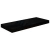 Floating Wall Shelves 2 pcs High Gloss Black 23.6"x9.3"x1.5" MDF - Black