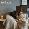 100% Cotton Waffle Weave Throw Blanket 50x60 inch Sand Color