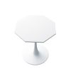 31.50"Modern Octagonal Coffee Table with MDF Table Top,Metal Base, for Dining Room, Kitchen, Living Room,White - as Pic