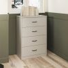 Classic 4 Drawer Dresser; Dark Oak; Espresso; Dove Grey; Antique Oak; Walnut; White - dove gray