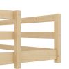 Full Size Floor Bed, Montessori Floor Bed with Fence, Kids Montessori Bed Full Size, Wood Montessori Floor Bed for Kids, Girls, Boys (NATURAL)