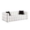 84.3 length ,35.83" deepth ,human body structure for USA people, marshmallow sofa,boucle sofa ,White color,3 seater - White