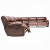 Brax Two Tone Brown Synthetic Leather Power Motion Sectional Sofa w/USB port - as Pic