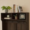 Coat Rack with Storage Shoe Cabinet - Dark Brown