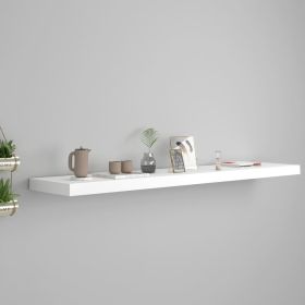 Floating Wall Shelf White 47.2"x9.3"x1.5" MDF - White