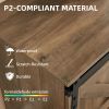 Fireplace TV Stand for Television up to 65 Inch with Storage and Farmhouse Sliding Barn Doors,Natural Brown - Brown - MDF+Metal