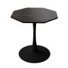 31.50"Modern Octagonal Coffee Table with Printed Black Marble Table Top,Metal Base, for Dining Room, Kitchen, Living Room - as Pic