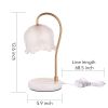 Marble Candle Warmer Lamp with Timer Table lamp, Mom Birthday Gifts for Women, Christmas Gifts, Wax Melts Warmer - white