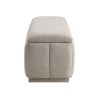 Modern Taupe Storage Bench Cushion Seat 1pc Plywood Frame Fabric Upholstery Home Furniture - as Pic