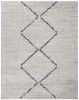 Granada Jewels Ivory, Grey, and Charcoal Olefin Shag Area Rug - as Pic