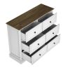 6 DrawersTall Dresser for Bedroom Vertical Storage Tower  Wood Top Closets - White