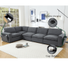 Sectional Couches For Living Room,Modular Couch,Wireless Charging Port & Cup Holders,5-seat ,DIY Combination,L-shaped Sofa,Gray - as Pic