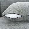 116.5" Sectional Sofa Full-compressed Sofa Couch Free-combined Sofa for Living Room, Grey - as Pic