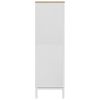 Wardrobe FLORO White 30.3"x20.9"x67.3" Solid Wood Pine - White