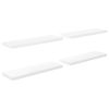 Floating Wall Shelves 4 pcs High Gloss White 31.5"x9.3"x1.5" MDF - White