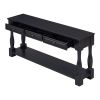 TREXM Console Table 63" Long Console Table with Drawers and Shelf for Entryway, Hallway, Living Room (Espresso, OLD SKU: WF193795AAB) - as Pic