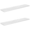 Floating Wall Shelves 2 pcs High Gloss White 47.2"x9.3"x1.5" MDF - White