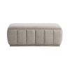 Modern Taupe Storage Bench Cushion Seat 1pc Plywood Frame Fabric Upholstery Home Furniture - as Pic