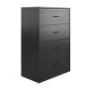 Classic 4 Drawer Dresser; Dark Oak; Espresso; Dove Grey; Antique Oak; Walnut; White - black oak