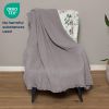 100% Cotton Waffle Weave Throw Blanket 50x60 inch Mineral Gray Color