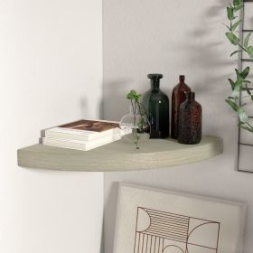 Floating Corner Shelf Oak 13.8"x13.8"x1.5" MDF - Brown