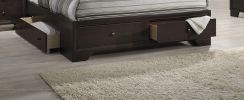 Modern bedroom Storage Eastern King Size Bed Drawers Storage Headboard Footboard 1pc Bed Only. - as Pic