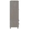 Wardrobe HAMAR Light Gray 39"x17.7"x53.9" Solid Wood Pine - Grey