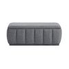 Modern Gray Storage Bench Cushion Seat 1pc Plywood Frame Fabric Upholstery Home Furniture - as Pic