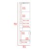 Bar Cabinet Papprika, 8 Wine Cubbies, Double Door, Smokey Oak Finish - as Pic