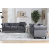 3-seater + 3-seater Combination sofa.Grey Velvet(W834S00062) - as Pic