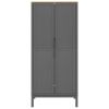 Wardrobe FLORO Gray 30.3"x20.9"x67.3" Solid Wood Pine - Gray