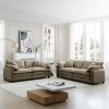 Modern Living Room Sofa Two-Piece Set, Suitable for Living room and Bedroom Sofa Set, Consists of two pieces of 2 Seater Sofa,Tan Corduroy - as Pic
