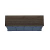 9 Drawer Dresser with Wooden Top, Tall Fabric Dresser & Chest of Drawers for Bedroom Closet Living Room - Blue