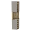 Obregon Corner Bar Cabinet, Ten Built-in Wine Rack, Single Door Macadamia / Taupe - as Pic